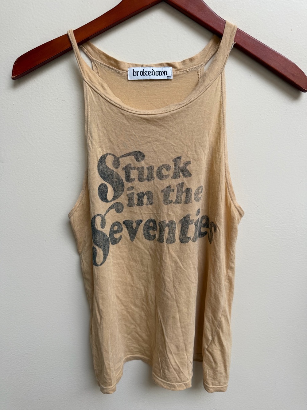 Brokedown Beige 'Stuck in the Seventies' Graphic Tank